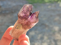 Natural Smokey Amethyst Crystals x 12 From Brandberg, Namibia