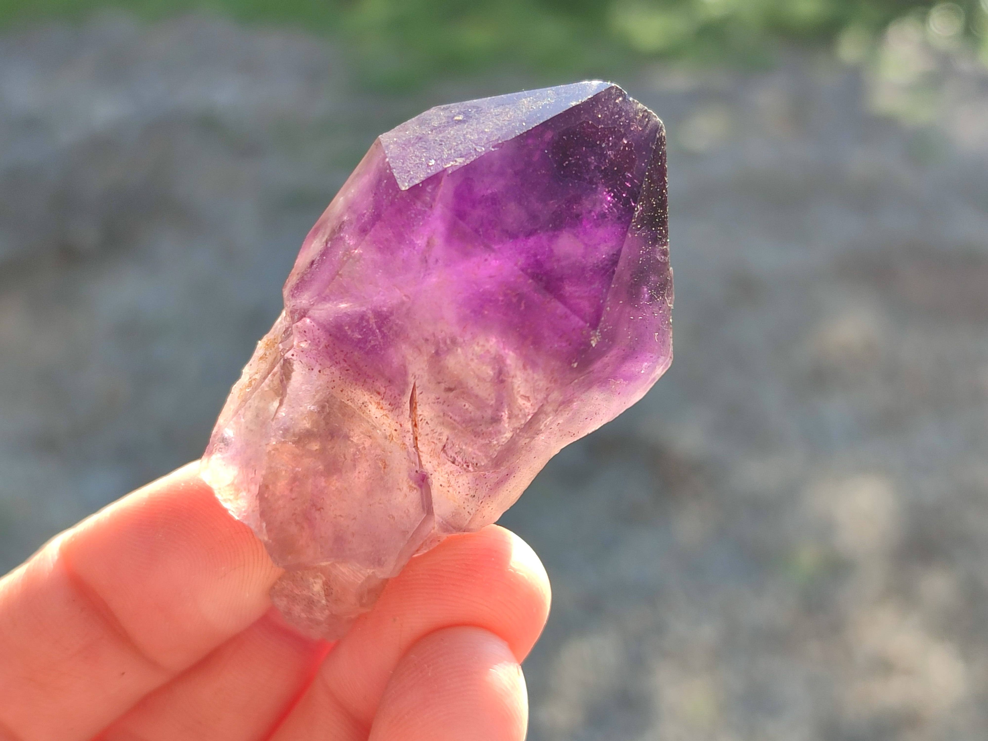 Natural Smokey Amethyst Crystals x 12 From Brandberg, Namibia - Toprock Gemstones and Minerals 