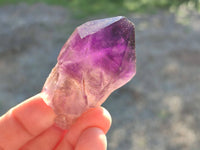 Natural Smokey Amethyst Crystals x 12 From Brandberg, Namibia