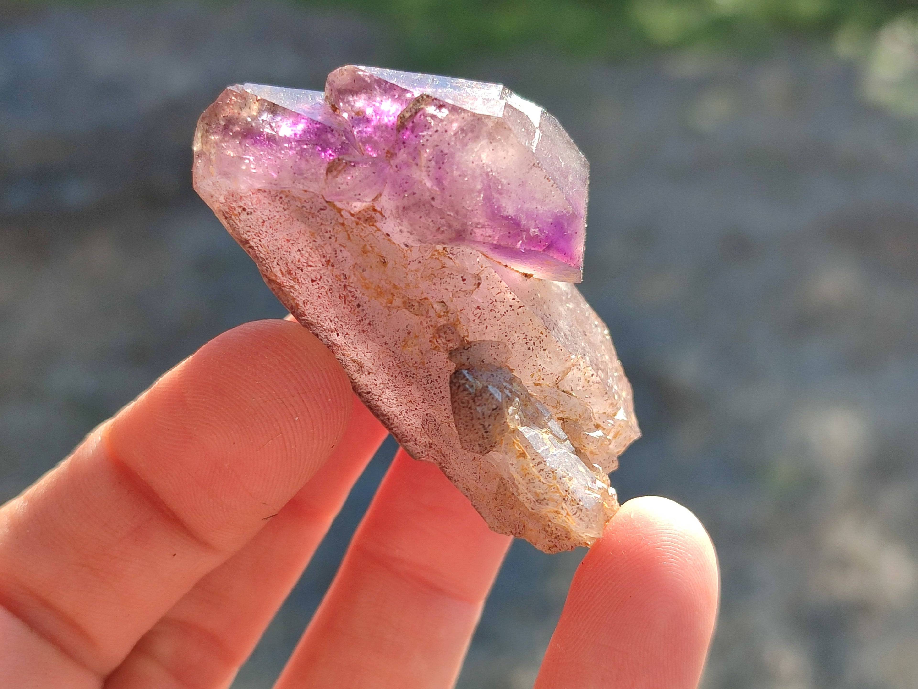 Natural Smokey Amethyst Crystals x 12 From Brandberg, Namibia - Toprock Gemstones and Minerals 