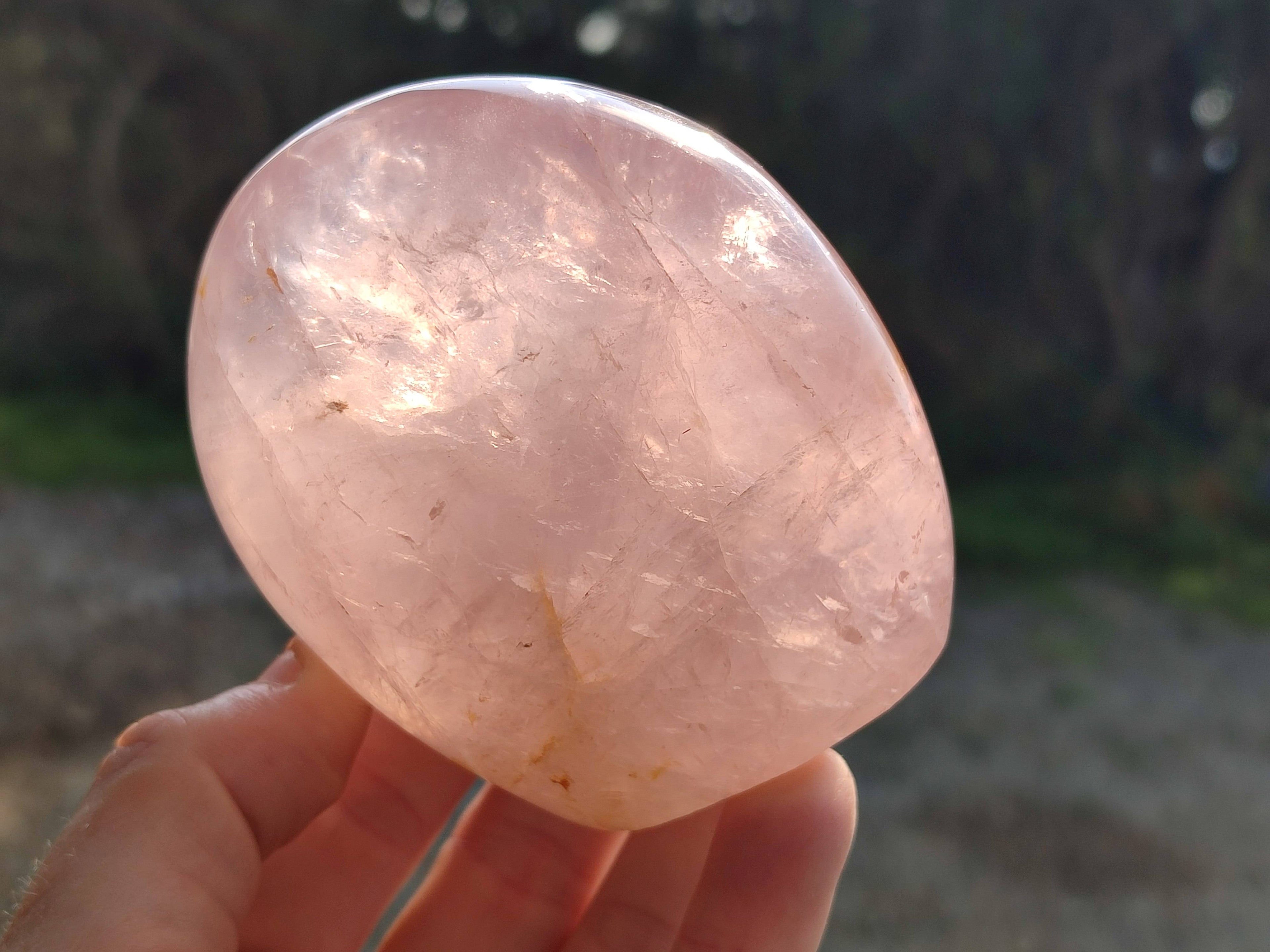 Polished Rose Quartz Standing Free Forms x 2 Madagascar - Toprock Gemstones and Minerals 