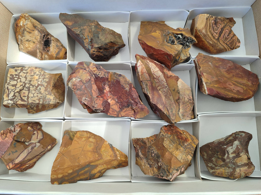 Natural Selected Nguni Jasper Cobbed Specimens x 12 From Prieska, South Africa - Toprock Gemstones and Minerals 