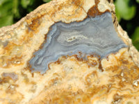 Polished On One Side 'Crazy' Blue Lace Agate x 4 From Namibia