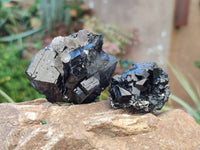 Natural Schorl Black Tourmaline Specimens x 12 From Namibia