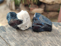 Natural Schorl Black Tourmaline Specimens x 12 From Namibia