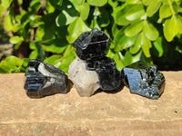 Natural Schorl Black Tourmaline Specimens x 12 From Namibia