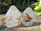 Polished Window Quartz Crystals x 2 From Akansobe, Madagascar - Toprock Gemstones and Minerals 