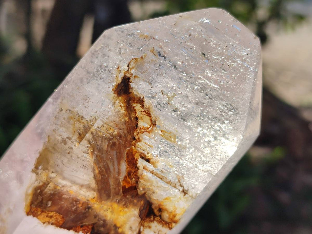 Polished Window Quartz Crystals x 2 From Akansobe, Madagascar - Toprock Gemstones and Minerals 