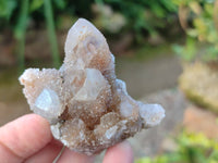 Natural Limonite Coated Fairy Spirit Quartz Clusters x 12 From Boekenhouthoek, South Africa