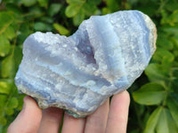 Natural Blue Lace Agate Specimens With Amethyst Centre x 6 From Nsanje, Malawi