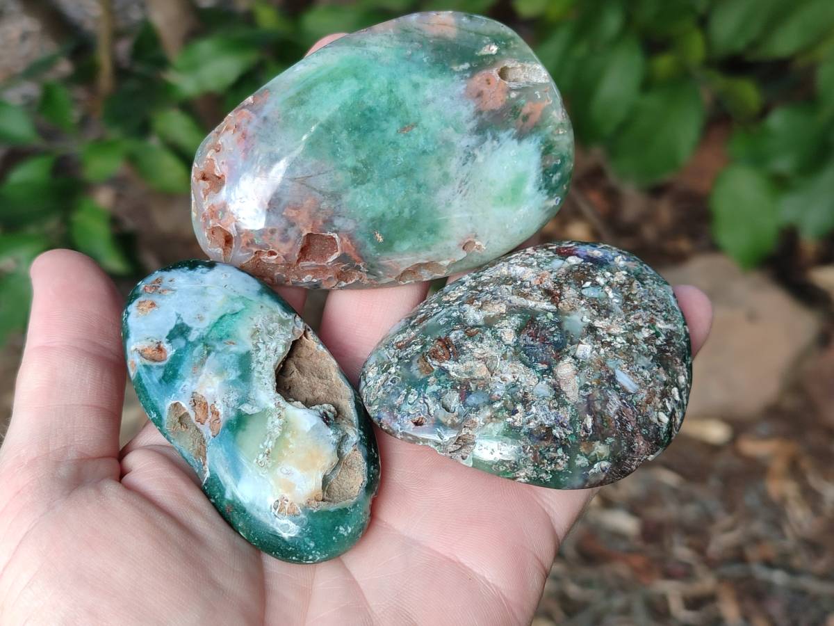 Polished Emerald Mtorolite Free Forms x 12 From Mutorashanga, Zimbabwe - Toprock Gemstones and Minerals 
