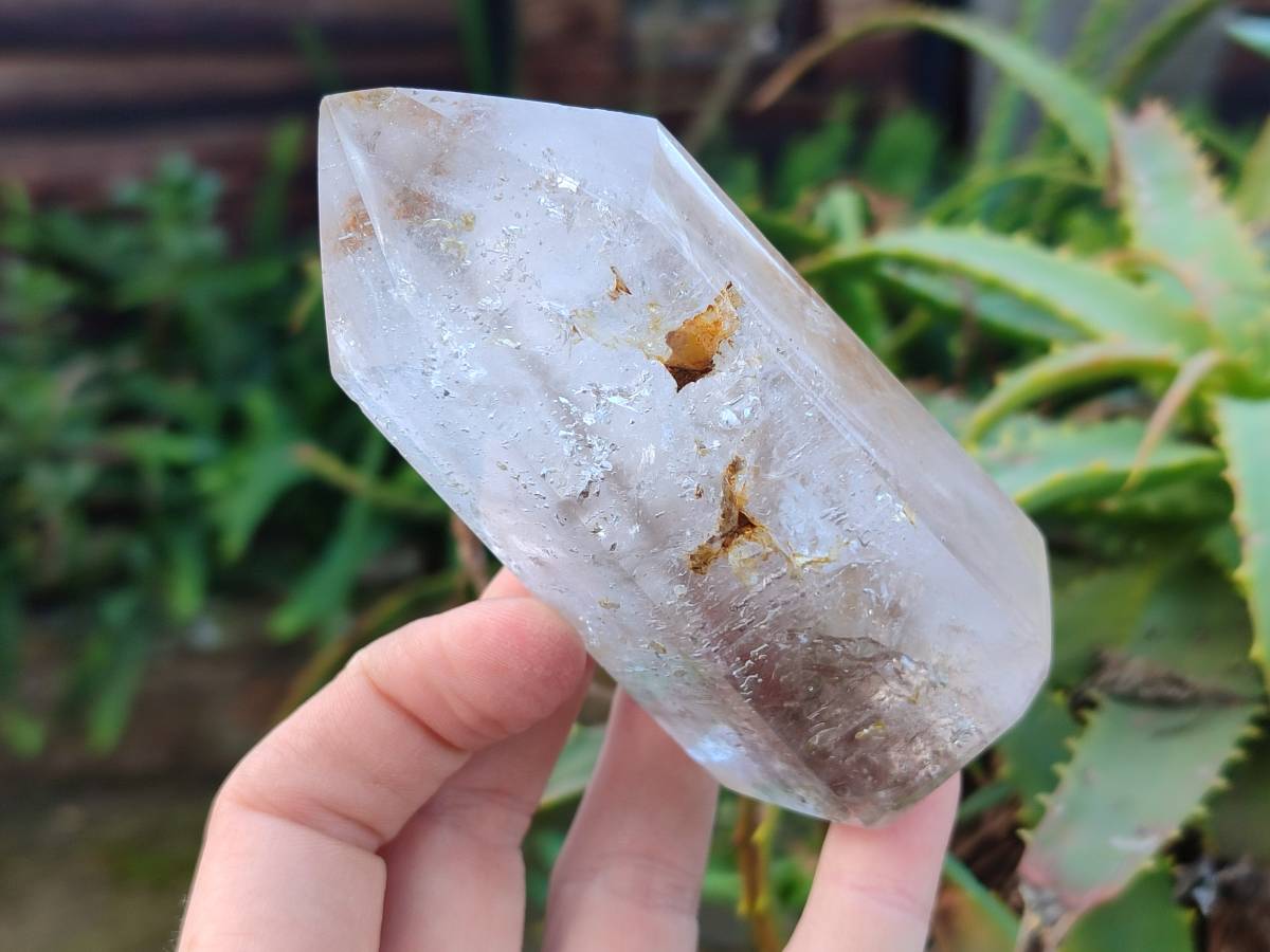 Polished Smokey Window Quartz Crystals x 4 From Madagascar - Toprock Gemstones and Minerals 