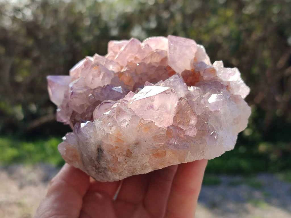 Natural Amethyst Spirit Quartz Clusters x 2 From Boekenhouthoek, South Africa - Toprock Gemstones and Minerals 