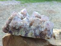 Natural Amethyst Spirit Quartz Clusters x 2 From Boekenhouthoek, South Africa