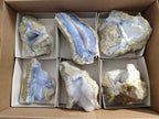 Natural Blue Lace Agate Geode Specimens x 6 From Nsanje, Malawi - Toprock Gemstones and Minerals 