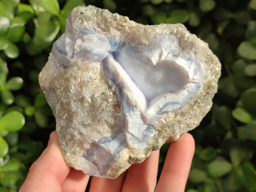 Natural Blue Lace Agate Geode Specimens x 6 From Nsanje, Malawi - Toprock Gemstones and Minerals 