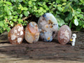 Polished Mixed Agate Free Forms x 4 From Madagascar - Toprock Gemstones and Minerals 