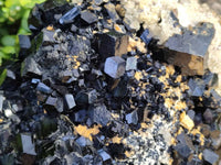 Natural Schorl Black Tourmaline With Hyalite Opal Specimen x 1 From Namibia - Toprock Gemstones and Minerals 