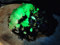 Natural Schorl Black Tourmaline With Hyalite Opal Specimen x 1 From Namibia - Toprock Gemstones and Minerals 