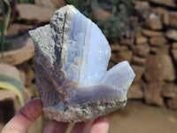 Natural Blue Lace Agate Geode Specimens x 6 From Nsanje, Malawi