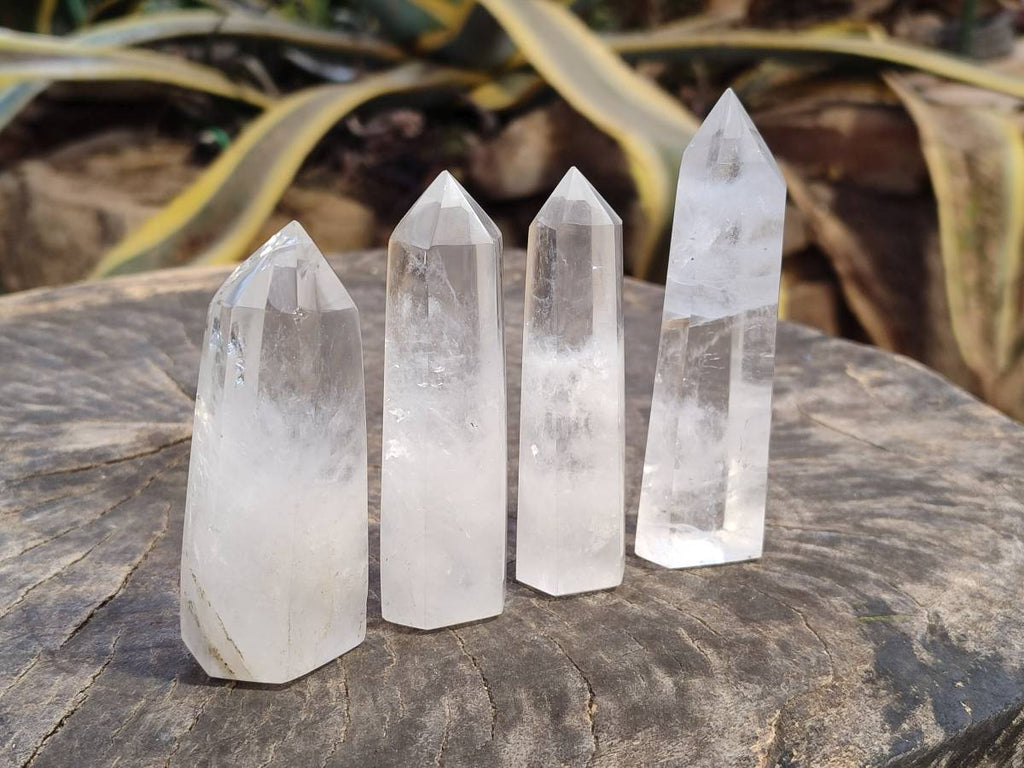 Polished Clear Quartz Crystals x 13 From Madagascar - Toprock Gemstones and Minerals 