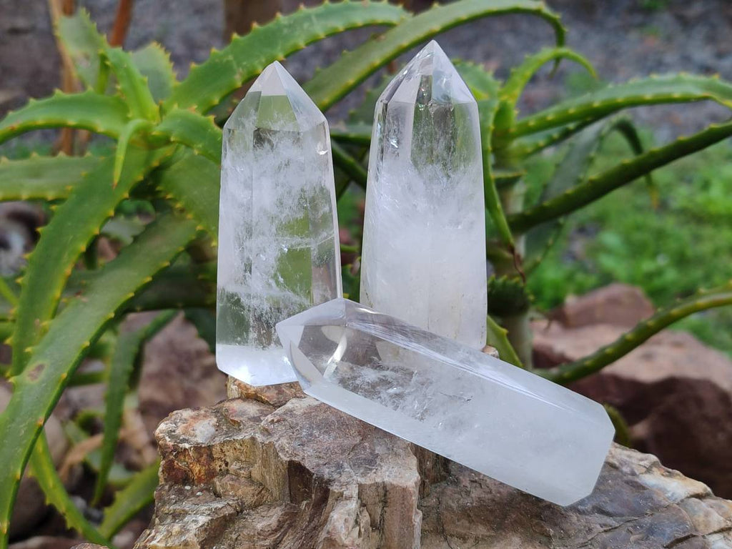 Polished Clear Quartz Crystals x 13 From Madagascar - Toprock Gemstones and Minerals 