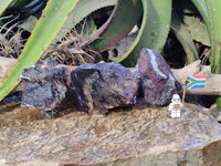 Natural Metallic Purpurite Cobbed Specimens x 3 From Erongo, Namibia