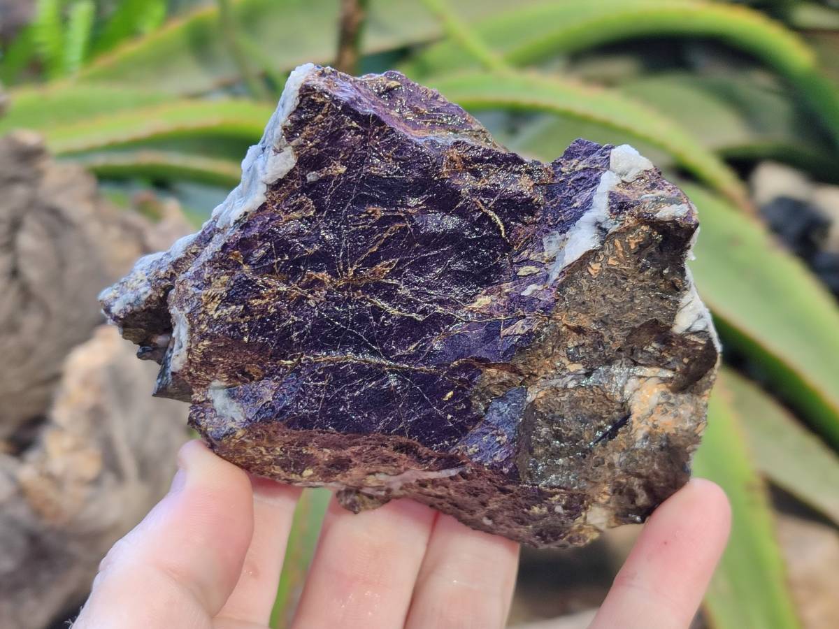 Natural Metallic Purpurite Cobbed Specimens x 3 From Erongo, Namibia - Toprock Gemstones and Minerals 