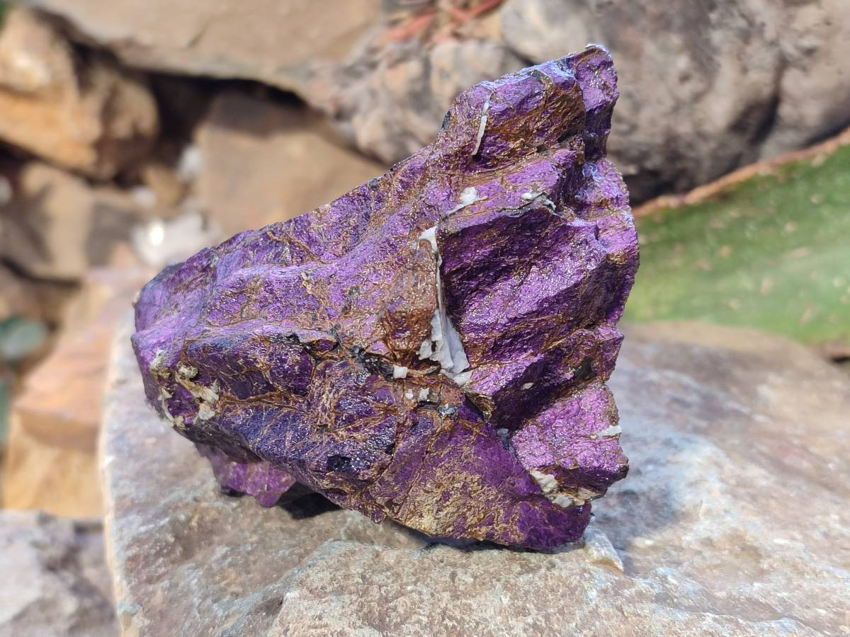 Natural Metallic Purpurite Cobbed Specimens x 3 From Erongo, Namibia - Toprock Gemstones and Minerals 