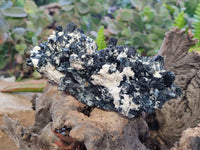 Natural Schorl Black Tourmaline With Fluorite Specimen x 1 From Namibia