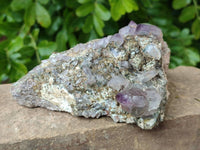 Natural Smokey Amethyst Window Quartz Specimens x 4 From Brandberg, Namibia