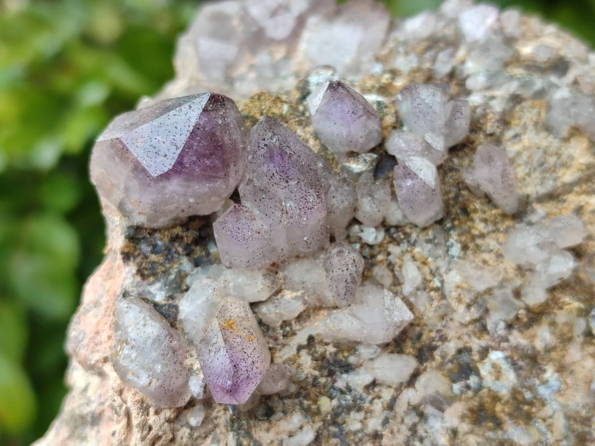 Natural Smokey Amethyst Window Quartz Specimens x 4 From Brandberg, Namibia - Toprock Gemstones and Minerals 