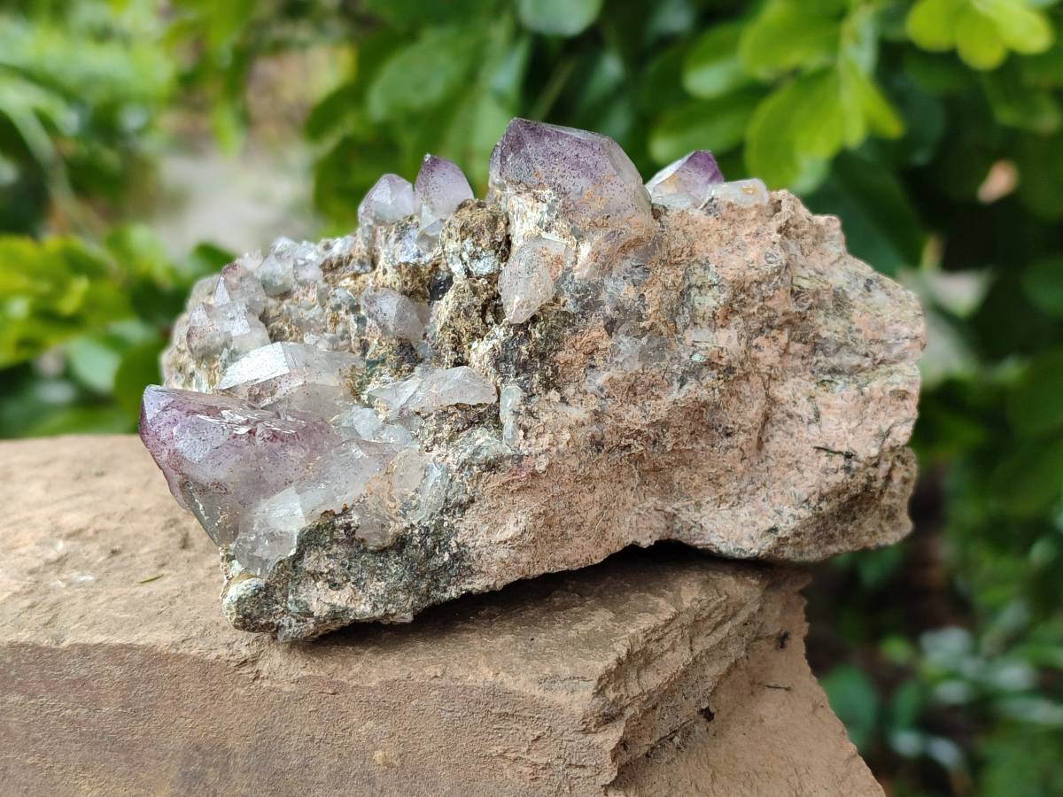 Natural Smokey Amethyst Window Quartz Specimens x 4 From Brandberg, Namibia - Toprock Gemstones and Minerals 