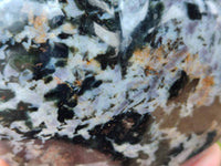 Polished Gabbro Merlinite Hearts x 2 From Ambatofinandrahana, Madagascar