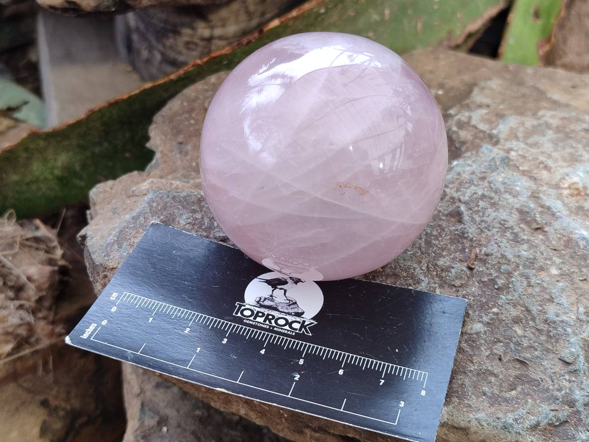 Polished Rose Quartz Spheres x 4 Madagascar - Toprock Gemstones and Minerals 