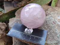 Polished Rose Quartz Spheres x 4 Madagascar