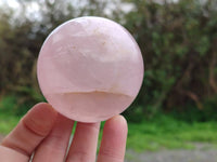 Polished Rose Quartz Spheres x 4 Madagascar