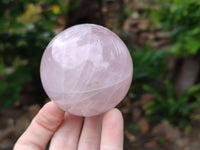Polished Rose Quartz Spheres x 4 Madagascar