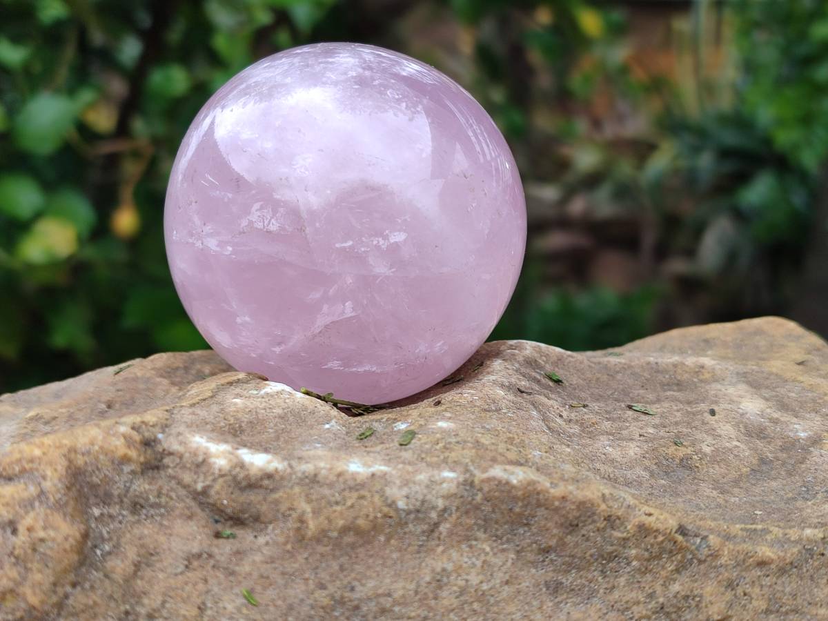 Polished Rose Quartz Spheres x 4 Madagascar - Toprock Gemstones and Minerals 