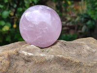 Polished Rose Quartz Spheres x 4 Madagascar