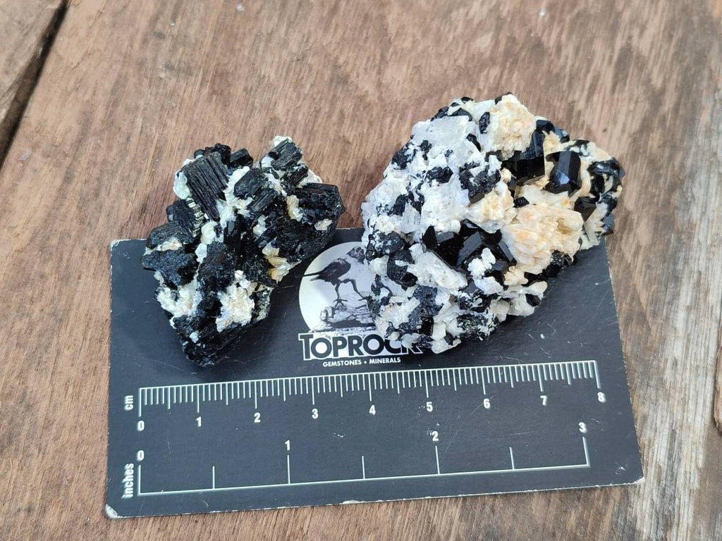 Natural Schorl Black Tourmaline Specimens x 35 From Namibia - Toprock Gemstones and Minerals 