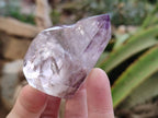 Polished Smokey Window Amethyst Quartz Crystals x 12 From Akansobe, Madagascar - Toprock Gemstones and Minerals 