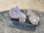 Polished Smokey Window Amethyst Quartz Crystals x 12 From Akansobe, Madagascar - Toprock Gemstones and Minerals 
