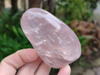 Polished Rose Quartz Standing Free Forms x 4 Madagascar - Toprock Gemstones and Minerals 