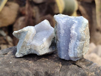 Natural Blue Lace Agate Geode Specimens x 20 From Nsanje, Malawi
