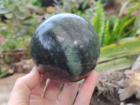 Polished Green Fuchsite Spheres x 2 From Madagascar