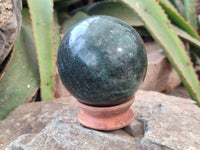 Polished Green Fuchsite Spheres x 2 From Madagascar