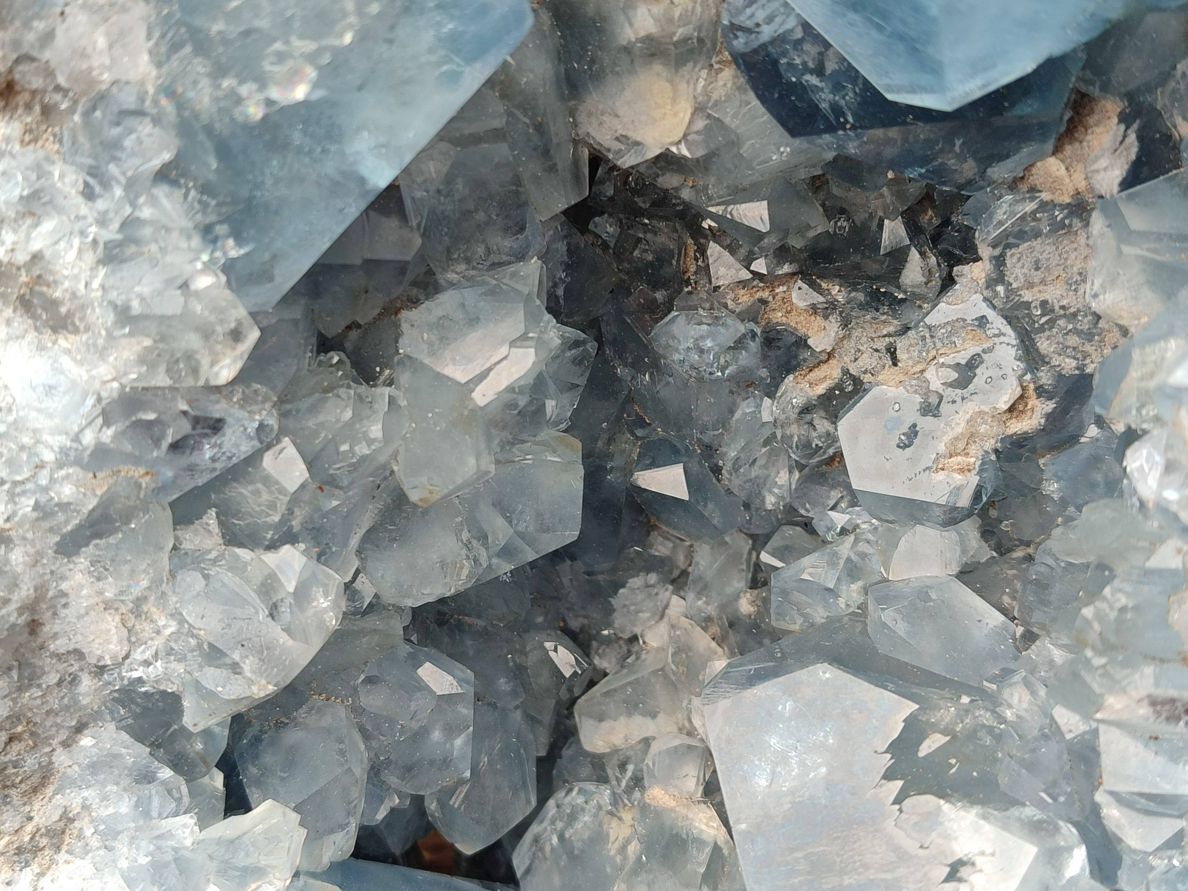 Natura Celestite Geode Specimen x 1 From Sakoany, Madagascar - Toprock Gemstones and Minerals 