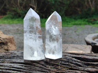 Polished Clear Quartz Crystals x 6 From Madagascar - Toprock Gemstones and Minerals 