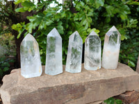 Polished Clear Quartz Crystals x 6 From Madagascar - Toprock Gemstones and Minerals 